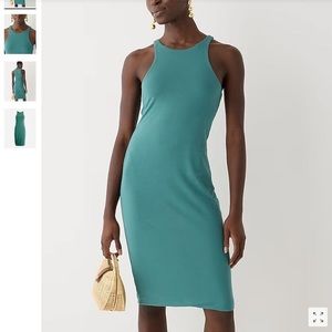 NWT J. Crew Sold Out FormKnit High-neck Cutaway Dress Teal XS